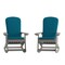 Merrick Lane Atlantic All-Weather Polyresin Adirondack Rocking Chair with Vertical Slats and Weather Resistant Cushions
